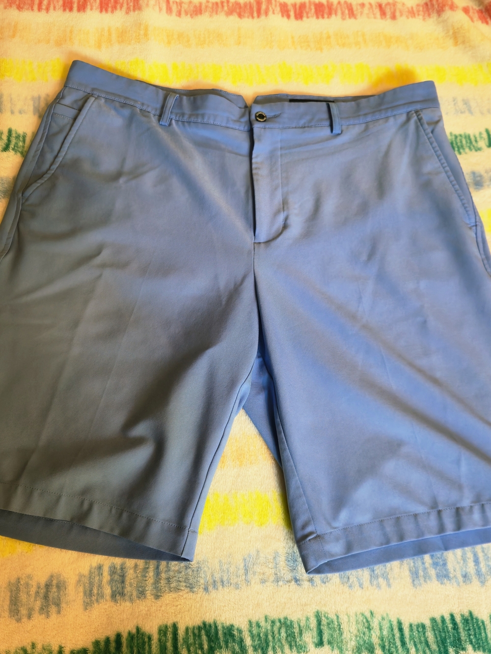 Dunning Men's Flat Front Performance Shorts - Light Blue